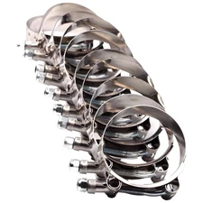 10PCS 3" (3.27"-3.58") 301 Stainless Steel T Bolt Clamps Clamp 83mm-91mm