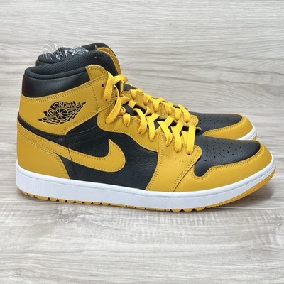 Nike Air Jordan 1 Golf High Pollen Black/Yellow Men's Size 13