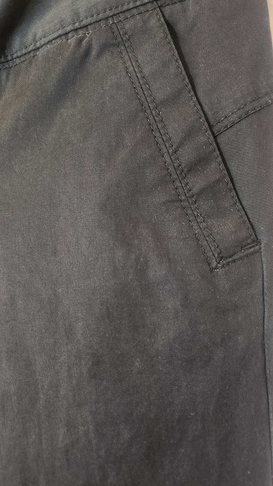 Theory Black Flat Front Pants Solid Button Accent… - image 3