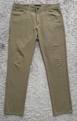 Alberto Stone Ceramica Pant Men's 38x34 Modern Fit Tan Straight Stretch Casual