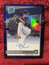 Panini 2020 Donruss Optic Bryan Abreu Rated Rookie Sigs Purple Prizm /125