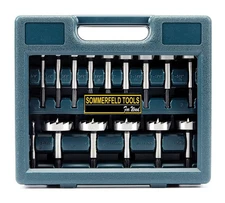 Sommerfeld Woodworking Tools 16 pc Forstner Bit Set for Drilling Precision Ho...