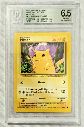 Pikachu graded BGS 6.5 for sale on eBay