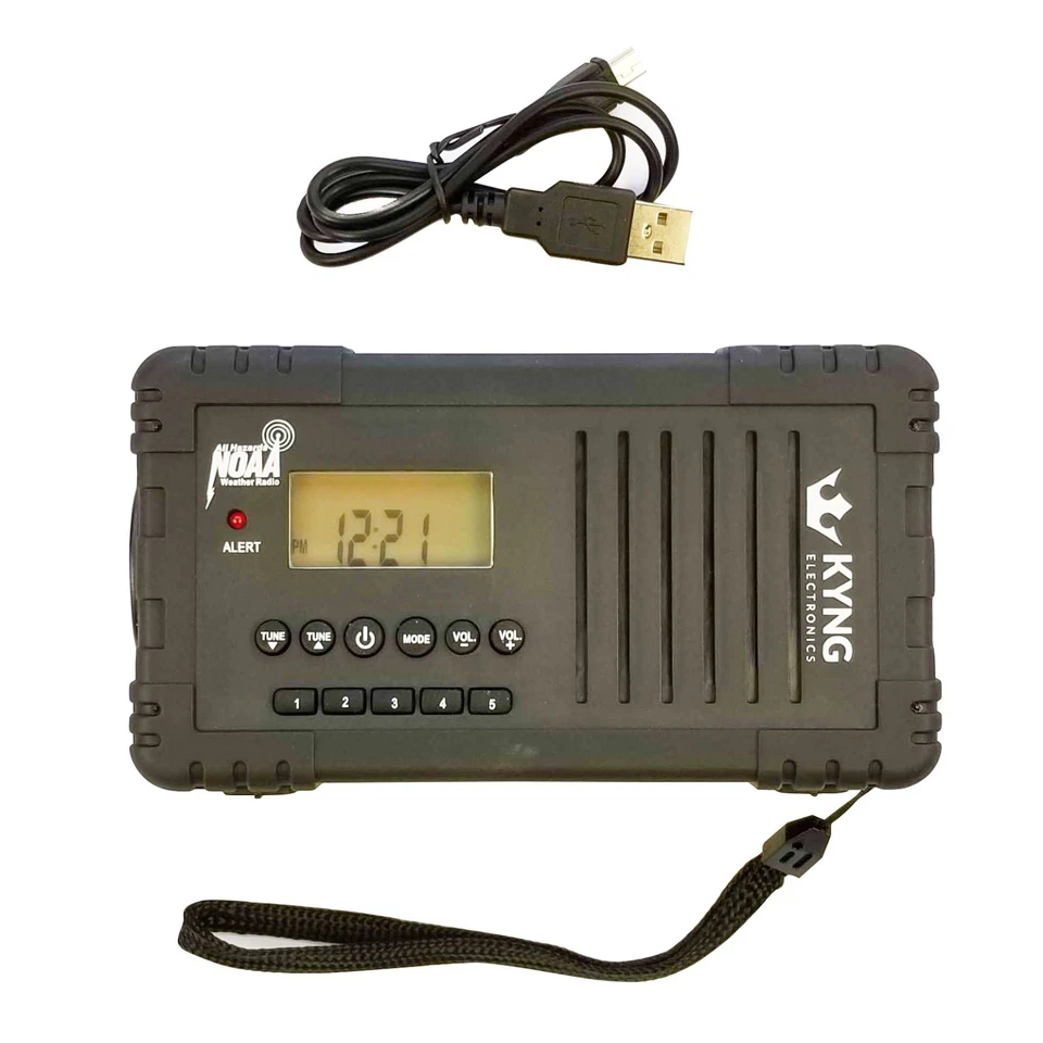 KYNG Notfall Wetter Radio NOAA Wiederaufladbar AM/FM/WB - Bild 3 von 4