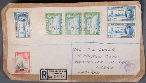 MayfairStamps Bermuda Ireland Island Registered to Westcliff-on-Sea Essex Englan