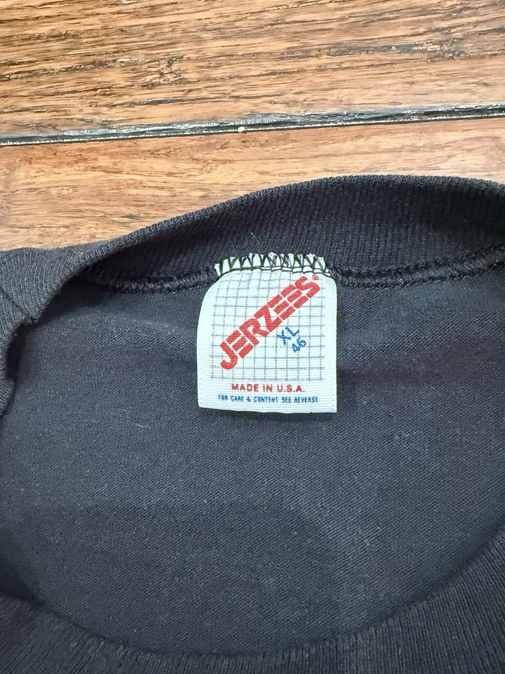 Camiseta de colección de los campeones de la NBA Chicago Bulls de 1991 puntada única Jerzees Foto 4 de 4