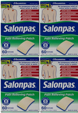 300 Salonpas Pain Relieving Patch , 8 Hour Pain Relief EXP 9/24 5 BOXES of 60 