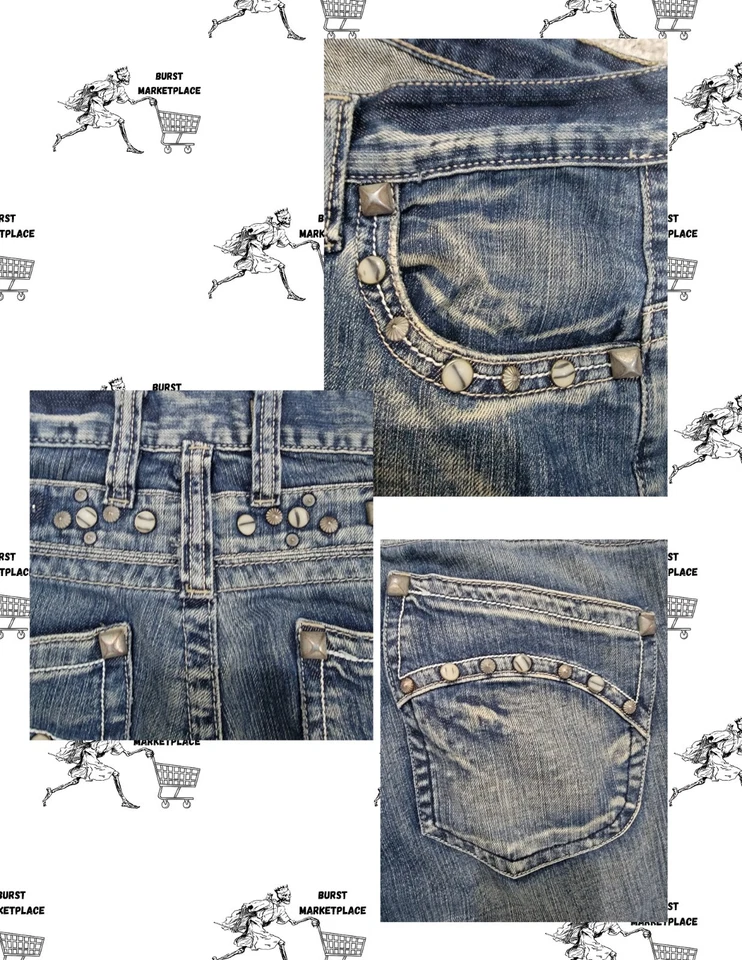 Pantalones de mezclilla para hombre MONDO vintage Y2K talla 33 cintura 34 largo increíble Brad trabajo por todos lados Foto 3 de 4