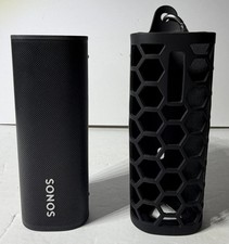 Sonos Roam S27 Portable Smart Speaker Black Bluetooth WiFi w/ Protective Sleeve