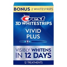 3D White strips Vivid Plus, Teeth Whitening Strip Kit, 10 Treatments  2 Bonus
