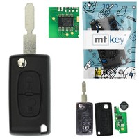 Auto Klapp Funk SchlüSsel 2 Tasten ID46 434MHZ NE78 FüR Peugeot 5008 09-17