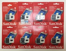 SanDisk 16GB MicroSD Card w/ SD Adapter MicroSDHC 16 GB (8PK)