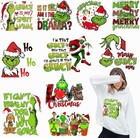 10 Pcs Christmas Decorations Iron on Patches for Clothes T Shirts- Grinchs Iron