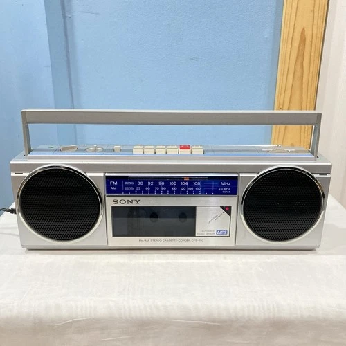 Sony CFS-250 FM/AM Cassette Player Recorder Boombox - Tested, Works