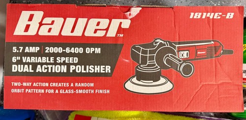 🚗✨ Bauer 5.7 Amp 6" Variable Speed Dual Action Polisher – Bring Back the Shine!