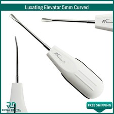 White Dental Root Elevator 5mm Curved Oral Surgery PDL Luxating Tooth loosening