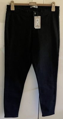 Denim Co Damengröße 18 schwarze Jeans gerades Bein mittlerer Bund Damen W32 L27 neu mit Etikett