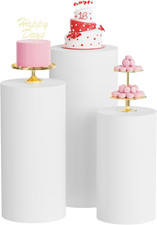 Spandex Cylinder Stand Covers for Party 3Pcs Cylinder Pedestal Covers Plinth Pil