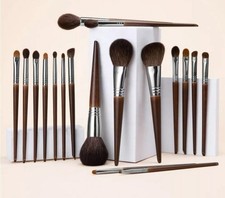Makeup Brush Set Goat Horse Weasel Synthetic Fluffy Hand Made