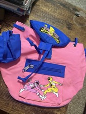 Vintage Power rangers Pink Jr Backpack RARE FREE SHIPPING 