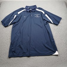 Nike Polo Shirt Mens 2XL Blue Short Sleeve Swoosh Golf