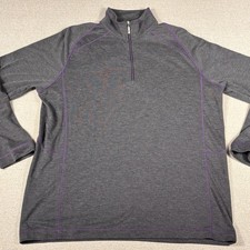 Image of Tommy Bahama Athletic Golf Running 1/4 Zip Pullover Men Medium Gray Sample NWOT
