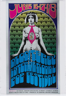 Jimi Hendrix / Janis Joplin / The Who - 1967 Monterey Pop Festival Poster DIN A1