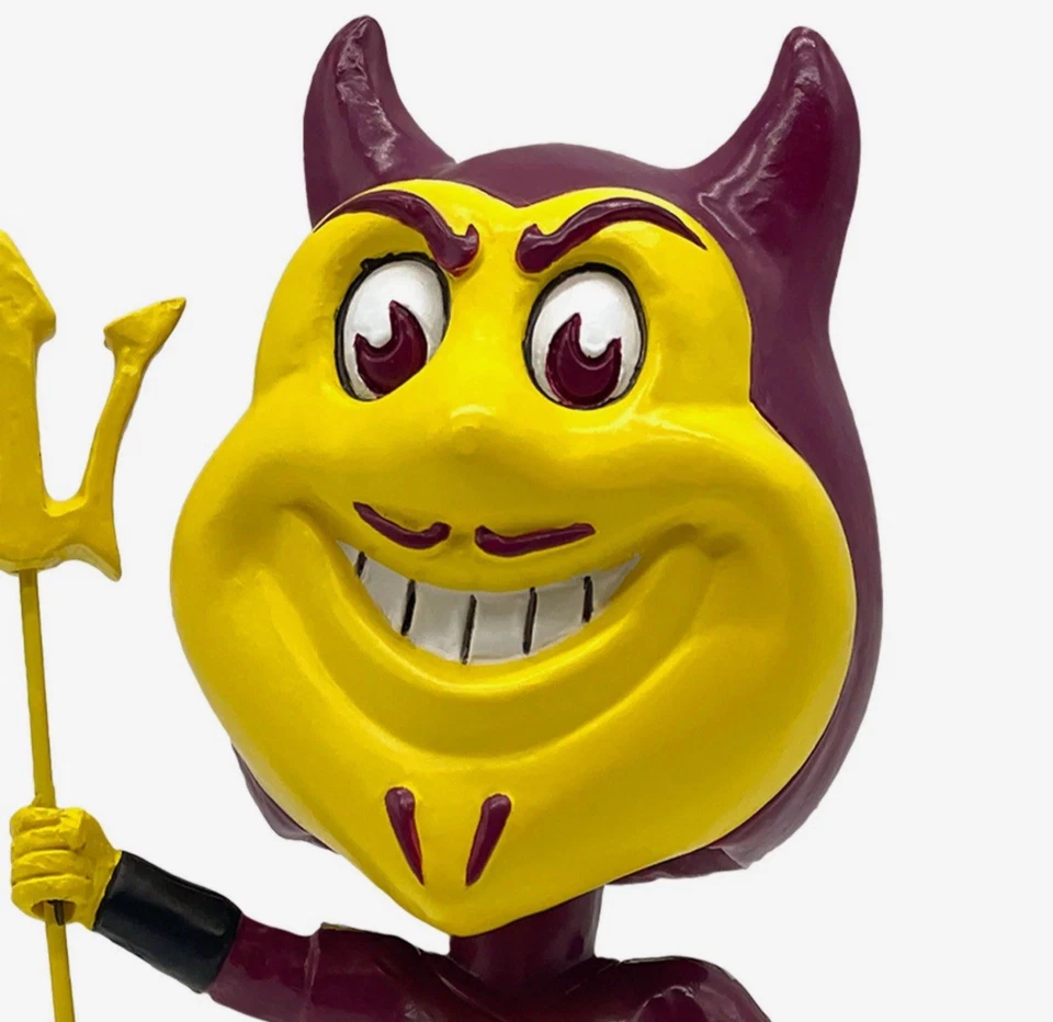 Sparky Arizona State Sun Devils Inaugural CFP Mascota Mini Bobblehead FOCO NUEVO 4” Foto 3 de 4