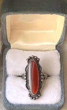 Vintage Southwestern Sterling Silver Carnelian Ring