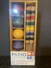 HD Designs Outdoors Set of 6 Citronella Candles Croquet Set