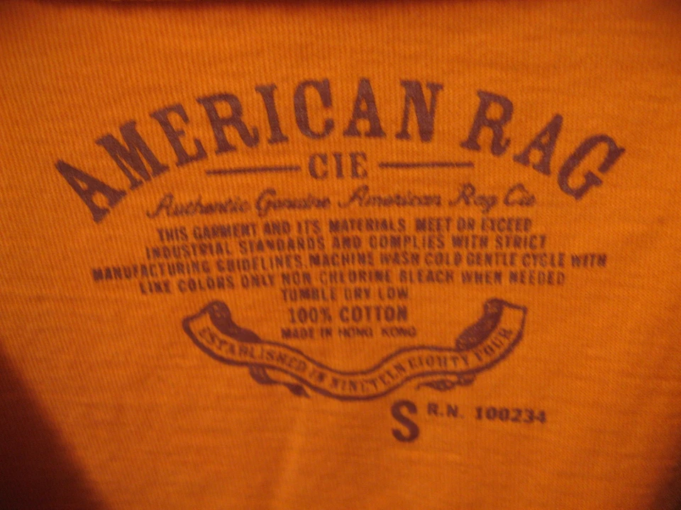 Chisick Rugby Fútbol Americano Trapo Cie. Compañía Deportes Naranja Equipo Camiseta Pequeña Foto 4 de 4