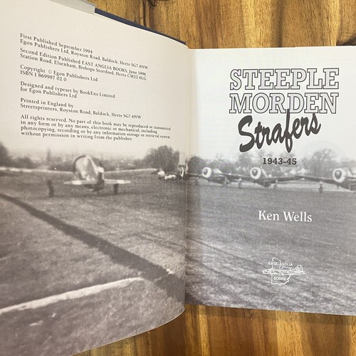 Steeple Morden Strafers: 1943-1945; Ken Wells, 355th Fighter Group Hardcover DJ - Picture 3 of 16