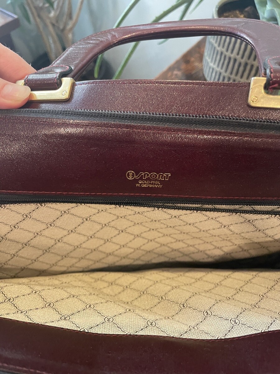 Gold Pfeil Sport Brown Leather Vintage Goldpfeil Briefcase