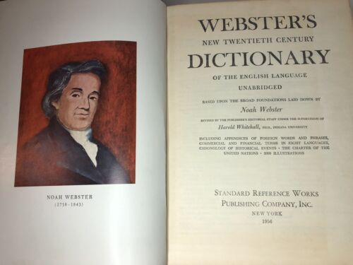 Webster's 1956 Twentieth Century Unabridged Dictionary With Original Poster - Picture 2 of 9