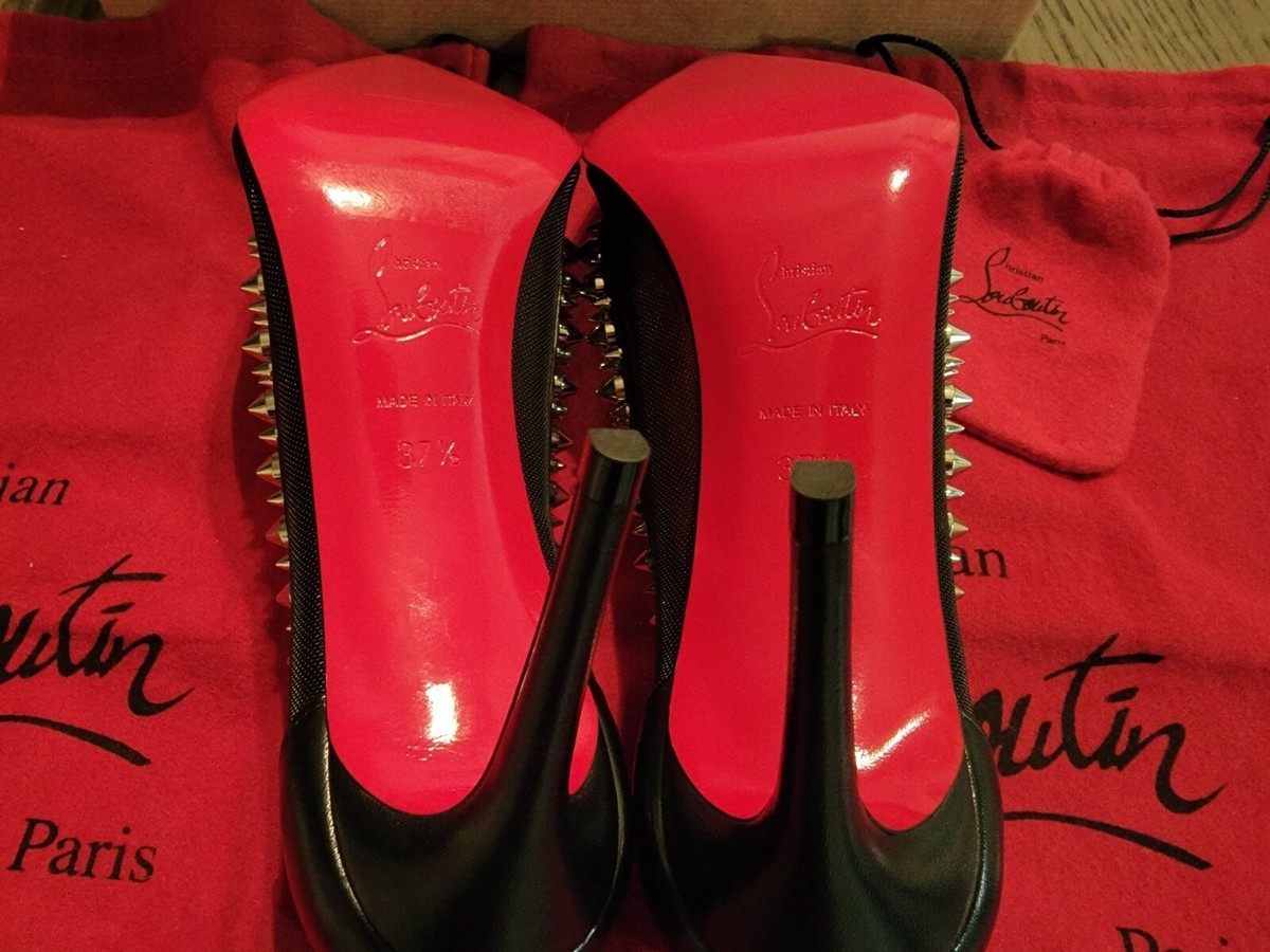 Christian Louboutin GALATIVI SPIKES 85 Leather Mesh Stud