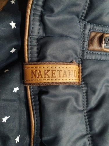 Naketano Damen warme Winterjacke Gr. M blau Reißverschluss großer Kragen - Bild 9 von 13