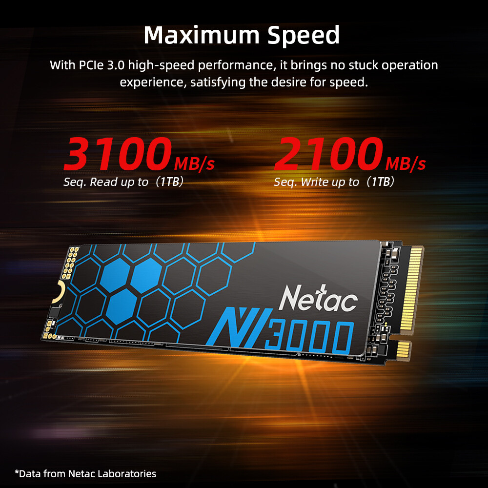 Netac Internal SSD 500GB Solid State Drive M.2 2280 PCIe3.0 NVMe