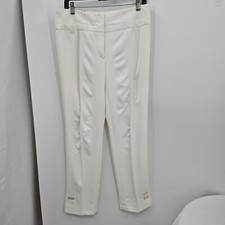 Escada Dress Pants EU Size 40 US 12 Winter White Gold Accents