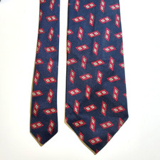 Polo Ralph Lauren silk twill tie handmade geometric abstract 58 x 3.5