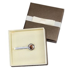 Chow Chow. Tie clip with box for dog lovers. Photo jewellery. Handmade UK