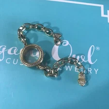 Origami Owl "Your Choice" 7" or 8" Gold Twist Locket Link Bracelet Set "New" 