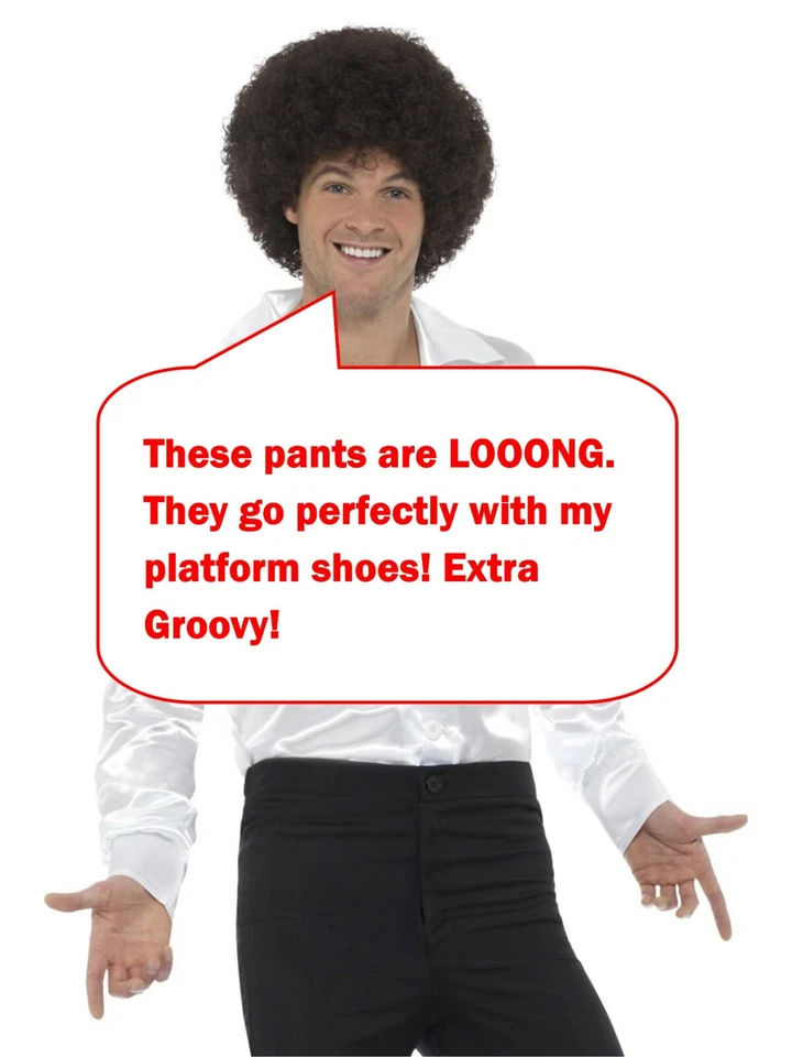 PANTALONES DISFRAZ HOMBRE AÑOS 70 DISCO BAILE FIEBRE CAMPANA FONDO CAMPANA SÁBADO NOCHE Foto 2 de 2