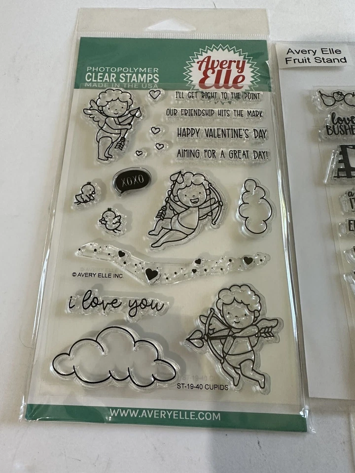 AVERY ELLE 3 SELLOS fotopolímero y 1 juegos DIES de acero personalizados (lote de 4) hechos en EE. UU. Foto 3 de 4