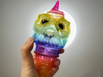 Andy Chen Icekirin Rainbow Clear Limited ABS PVC Sofubi Figure Model H15CM(6in)
