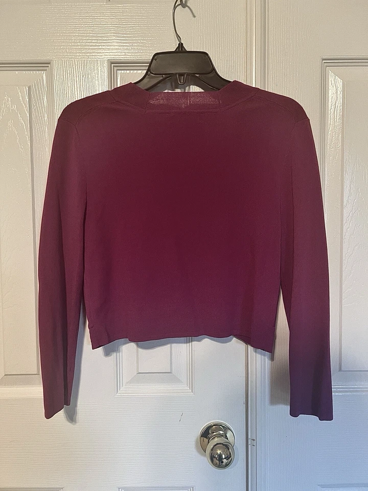 Suéter Spense Magenta Color Manga Larga Encogerse de hombros Pequeño Foto 2 de 3