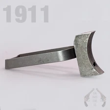 1911 Trigger - Silver Aluminum - Serrated - Requires Trigger Stop