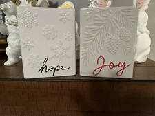 Hope And Joy Signs/decor Stoneware Like ,cute