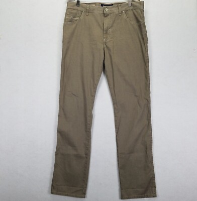 Alberto Modern Fit Pants Men Size 36 fits 37x35 Stone Pima Cotton Straight Leg