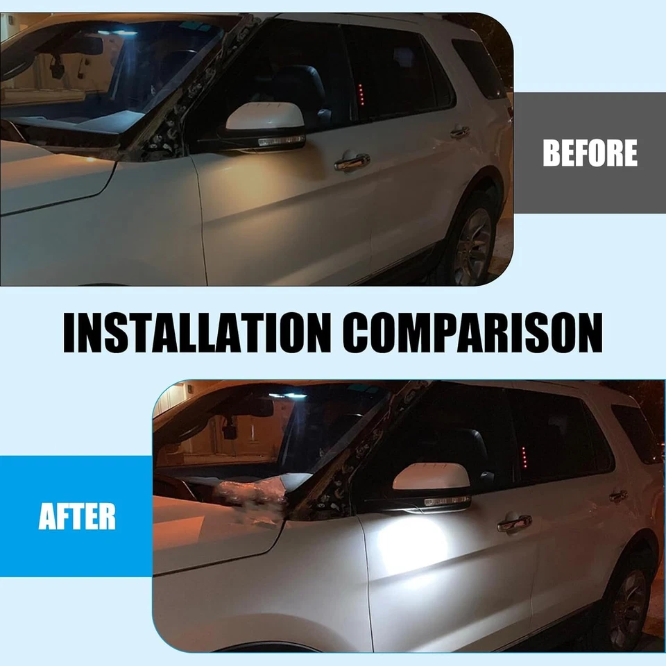 LED Side Mirror Puddle Light Kit For Ford F-150 Explorer Expedition Edge Taurus - Изображение 3 из 4