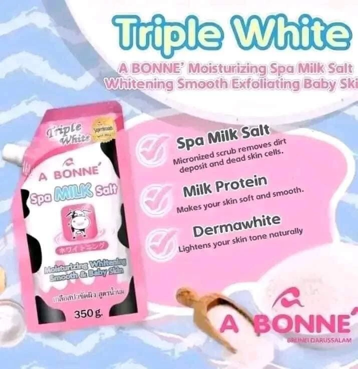 Loción corporal de colágeno A Bonne Milk Power plus 500 ml + 1 sal de leche spa - PAQUETE Foto 4 de 4